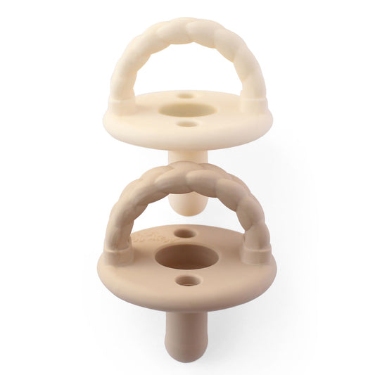 Itzy Ritzy Sweetie Soother™ - Pacifier 2-Pack Buttercream & Toast Braids